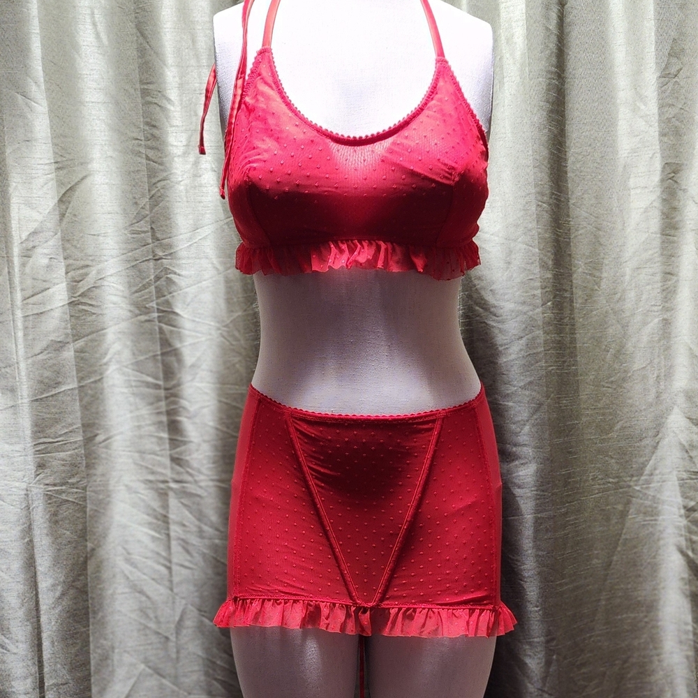 Elegant Red Women's Intimate Set